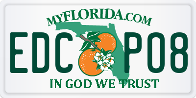 FL license plate EDCP08
