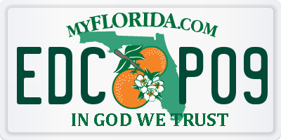 FL license plate EDCP09