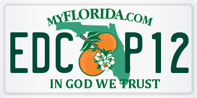 FL license plate EDCP12