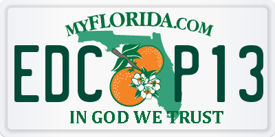 FL license plate EDCP13