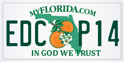 FL license plate EDCP14