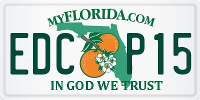 FL license plate EDCP15