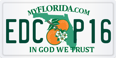 FL license plate EDCP16