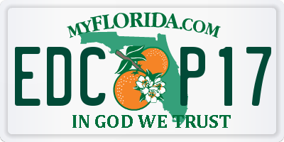 FL license plate EDCP17