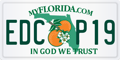 FL license plate EDCP19