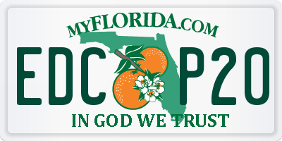 FL license plate EDCP20