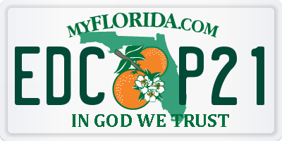 FL license plate EDCP21