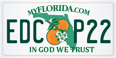 FL license plate EDCP22