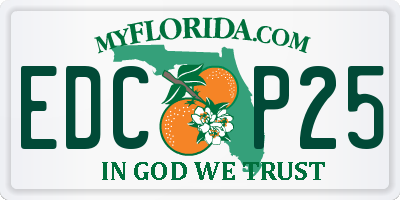 FL license plate EDCP25