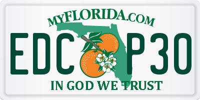 FL license plate EDCP30