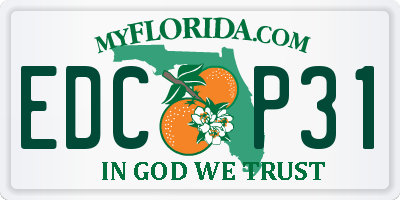 FL license plate EDCP31