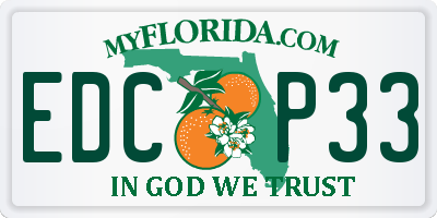 FL license plate EDCP33