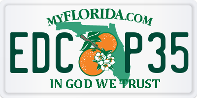 FL license plate EDCP35