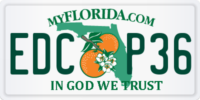 FL license plate EDCP36