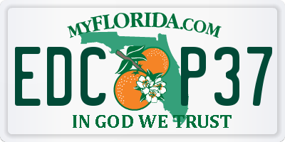 FL license plate EDCP37