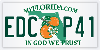 FL license plate EDCP41