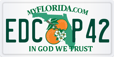 FL license plate EDCP42