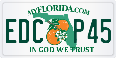 FL license plate EDCP45