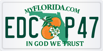 FL license plate EDCP47