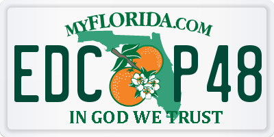FL license plate EDCP48