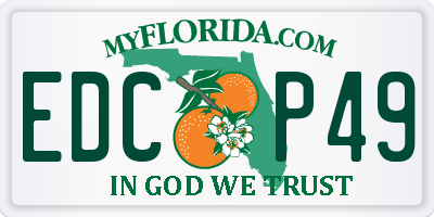 FL license plate EDCP49