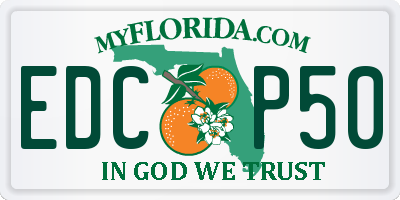 FL license plate EDCP50