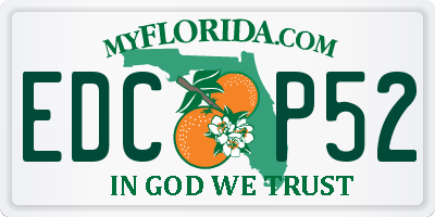 FL license plate EDCP52