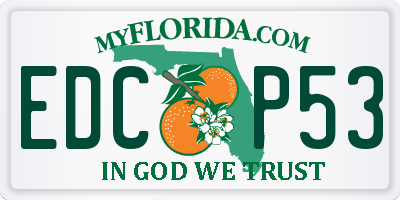 FL license plate EDCP53