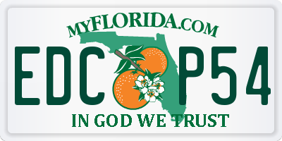 FL license plate EDCP54