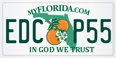 FL license plate EDCP55