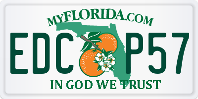 FL license plate EDCP57