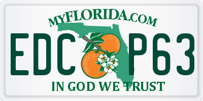 FL license plate EDCP63