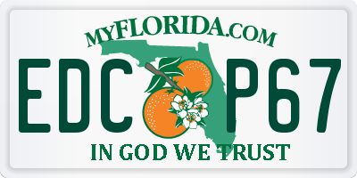 FL license plate EDCP67