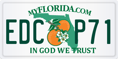 FL license plate EDCP71