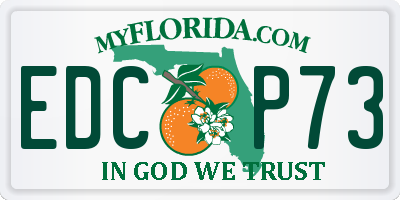 FL license plate EDCP73