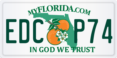 FL license plate EDCP74