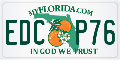 FL license plate EDCP76