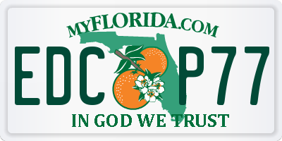 FL license plate EDCP77