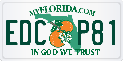 FL license plate EDCP81