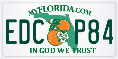 FL license plate EDCP84