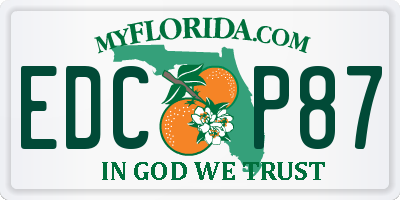 FL license plate EDCP87