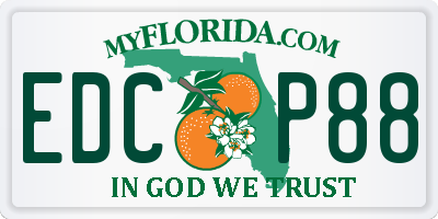 FL license plate EDCP88