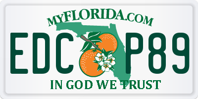 FL license plate EDCP89
