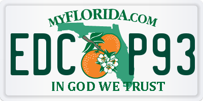FL license plate EDCP93