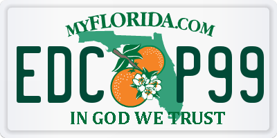 FL license plate EDCP99
