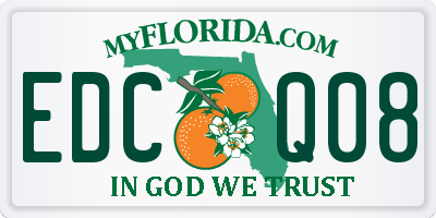 FL license plate EDCQ08