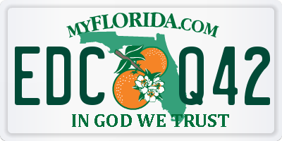 FL license plate EDCQ42