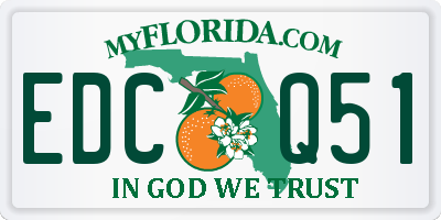 FL license plate EDCQ51