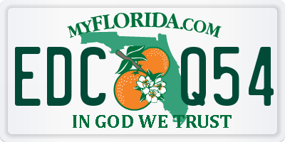 FL license plate EDCQ54
