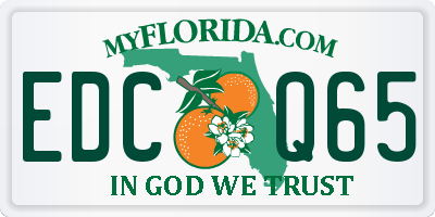 FL license plate EDCQ65